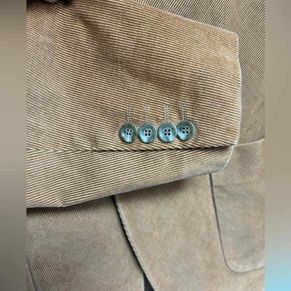 Kenneth Cole New York Tan Brown Corduroy Blazer Boyfriend Fit Oversized size L​​ - Picture 4 of 5